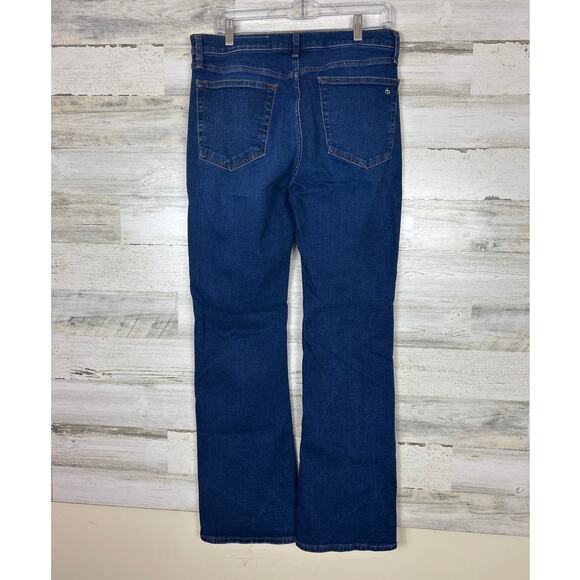 Rag & Bone Women's 31 Peyton mid rise bootcut blue denim jean medium wash zip - Picture 4 of 8